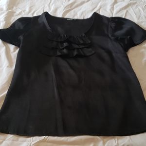 Black business casual blouse